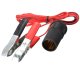 12V Car Battery to Cigarette Lighter Socket Adapter with Alligator Clips