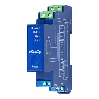 Apšvietimo valdiklis Shelly ProDim0/1-10VPM su Wi-Fi ir Bluetooth