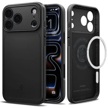 Spigen Thin Fit Mag dėklas iPhone 18 Pro / 17 Pro su MagSafe, juodas