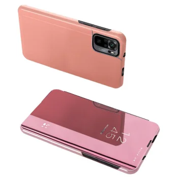 Atverčiamasis dėklas Clear View skirtas Poco M4 Pro 5G su stovo funkcija