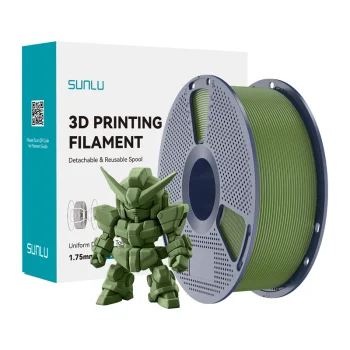 Sunlu PLA+ 2.0 3D spausdintuvo gija 1.75mm, alyvuogių spalva