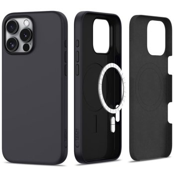 Tech-Protect Silicone MagSafe Phone Case Cover iPhone 16 Pro Max - Black