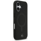 Mercedes iPhone 17 dėklas Plain Smooth Leather MagSafe, juodas
