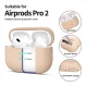 Tech-Protect silikoninis dėklas ausinėms Apple AirPods Pro 1 / 2, smėlio spalvos