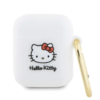Hello Kitty Siliconinis dėklas AirPods 1 / 2 ausinėms, baltas