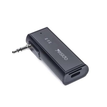 Bluetooth Audio Adapter Yesido YAU41, 2-in-1 Receiver and Transmitter for Car, Black