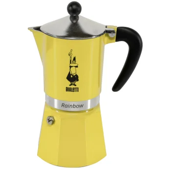 Užkaičiamas kavinukas Bialetti Rainbow 6TZ 270 ml 6 puodeliams, geltonas