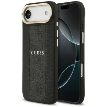 Guess 4G Stripe MagSafe Case for iPhone 17 Air, Black