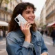 Atverčiamasis dėklas Tech-Protect Wallet, skirtas Samsung Galaxy A26 5G / A17 4G / 5G, Daisies with Leaves