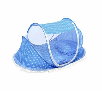 Travel Portable Foldable Baby Crib Bed Play Tent, Blue