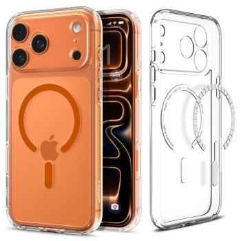 Spigen Ultra Hybrid MagSafe dėklas iPhone 17 Pro - skaidri oranžinė