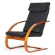 Modernhome suomiško stiliaus supamasis krėslas, juodas / riešuto spalvos