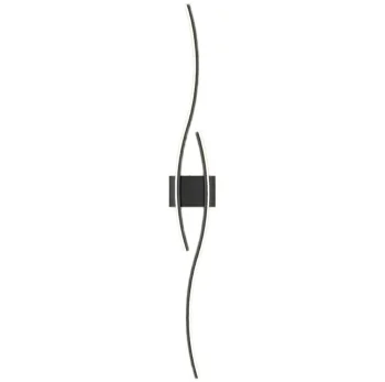 Black Wall Lamp 60cm, Neutral white light