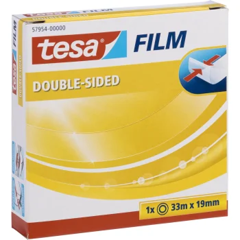 Tesa dvipusė lipni juosta 57954, 33 m x 19 mm, skaidri