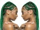 Synthetic Hair for Braids Ombre, Green