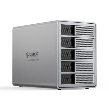 Orico 9858T3 5 skyrių DAS diskų masyvas su Thunderbolt 3, pilkas