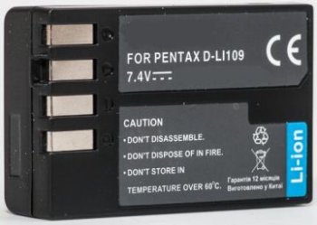 Extra Digital Battery for Pentax D-Li109 (1050mAh)