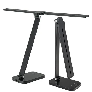 LED Desk Lamp with 2 Adjustable Arms, 12W, Metal Housing