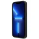 Apple iPhone 13 Pro Guess Saffiano Triangle Logo dėklas su kortelių skyriumi, juodas