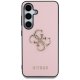 Guess Grained Big 4G Logo Case for Samsung Galaxy S25+ Pink