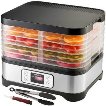 Ruhhy 130264 maisto džiovyklė grybams, vaisiams ir daržovėms, 10L, Inox