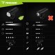 Trizand LED 1000lm dviračio žibintų komplektas (priekinis ir galinis)