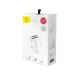 Baseus Grain Mini Car Charger 2x USB 3.1A, white