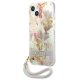 Guess Flower Strap dėklas skirtas iPhone 13 mini, violetinis