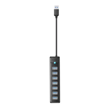 Orico PW7U USB šakotuvas, 7x USB 3.0, 1m, juodas