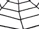 Halloween Decoration Black Spider Web, 90x90 cm