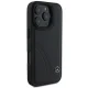 Apple iPhone 16 Pro Max 6.9\" Mercedes MB Curved Stitches Leather Case Cover, Black