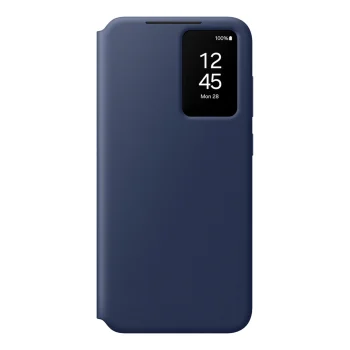 Samsung Galaxy S24 FE Smart Clear View atverčiamasis dėklas EF-ZS721CLEGWW, mėlynas