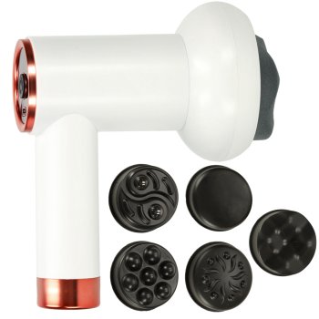 Wireless Massage Gun 5-in-1, White