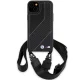 BMW M Edition Carbon Stripe & Strap dėklas iPhone 15 / 14 / 13 su dirželiu, juodas