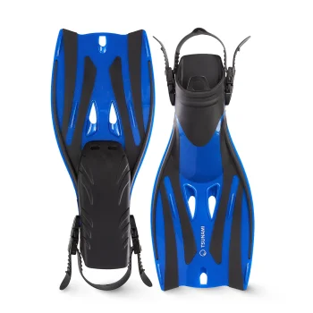 Reguliuojami plaukimo pelekai 4Fizjo TSUNAMI, L/XL (42.5-47.5), mėlyni