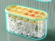 Silicone Ice Cube Tray with Container and Lid, Yellow