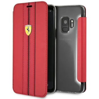 Atverčiamasis dėklas Ferrari Urban skirtas Samsung Galaxy S9 G960, Raudonas