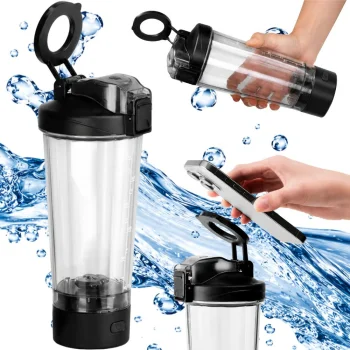 Elektrinis USB plaktuvas su magnetiniu telefono laikikliu, 700 ml, juodas