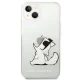 Karl Lagerfeld Choupette Fun dėklas iPhone 14 Plus telefonui, skaidrus