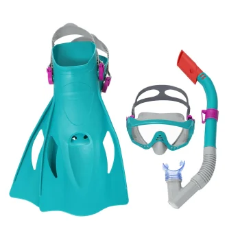 Bestway 25020 nardymo rinkinys (kaukė, vamzdelis, plaukmenys 41-46), turkio spalvos
