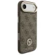 Guess 4G Strass Logo MagSafe dėklas telefonui iPhone 17 Air, rudas