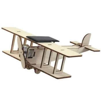 Medinis konstruktorius su saulės baterija Biplane Flying Star