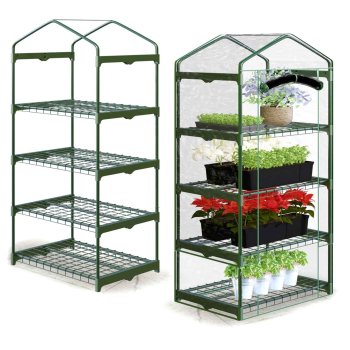 Plonos 4923 Multi-Season Garden Greenhouse Rack, 70 x 50 x 160 cm, Transparent
