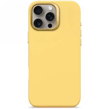 Decoded AntiMicrobial silikoninis dėklas su MagSafe iPhone 16 Pro Max, geltonas