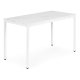 Modernhome NORD-MRW-W valgomojo stalas 120x60 cm, balto marmuro