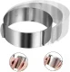 Round Stainless Steel Adjustable Cake Ring Baking Mold, 8 cm