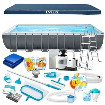 Karkasinis baseinas Intex 26364, 732 x 366 x 132 cm su siurbliu ir priedų rinkiniu
