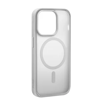 Dėklas Puro Gradient MagSafe skirtas iPhone 15 Pro Max, sidabrinis