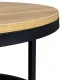 ModernHome apvalus industrinis kavos staliukas, 60 cm