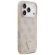 Dėklas Guess iPhone 18 Pro / 17 Pro Leather 4G Triangle Strass MagSafe, rožinis